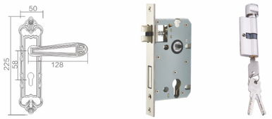 58锌合金SHM517 H725 AD黄古铜系列门锁 守护家用、酒店与别墅安全的艺术之选